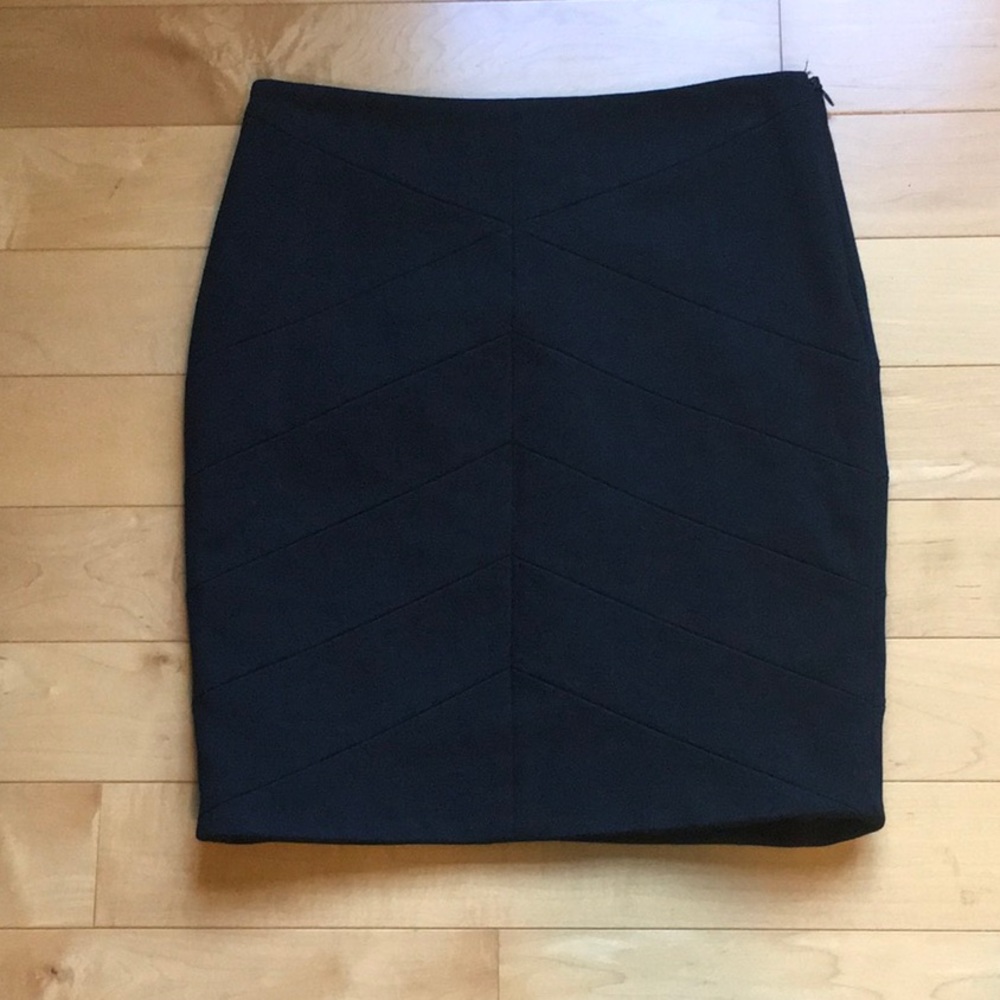 Black heavy weight body con skirt